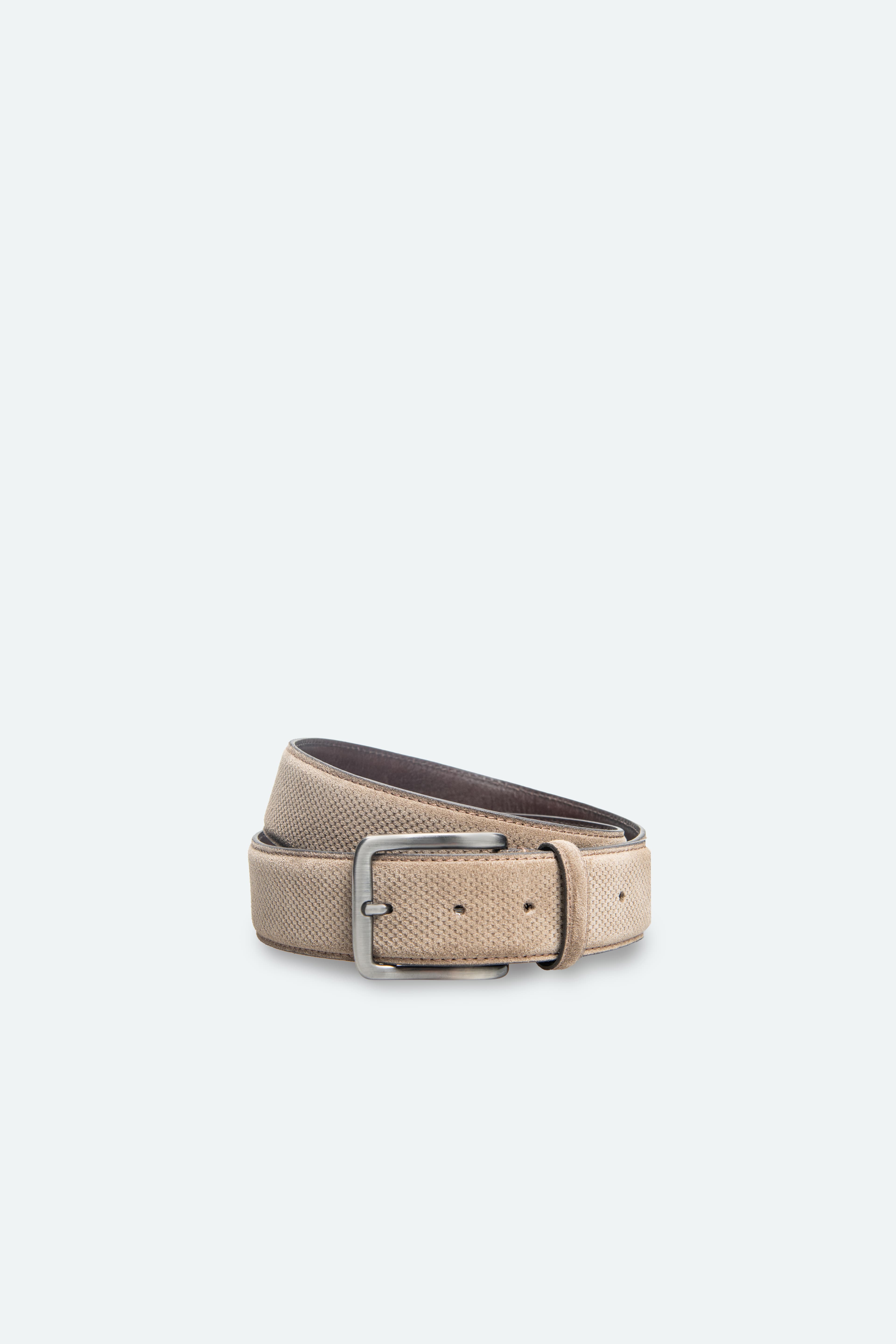 Officine Napoli Taupe Suede Belt