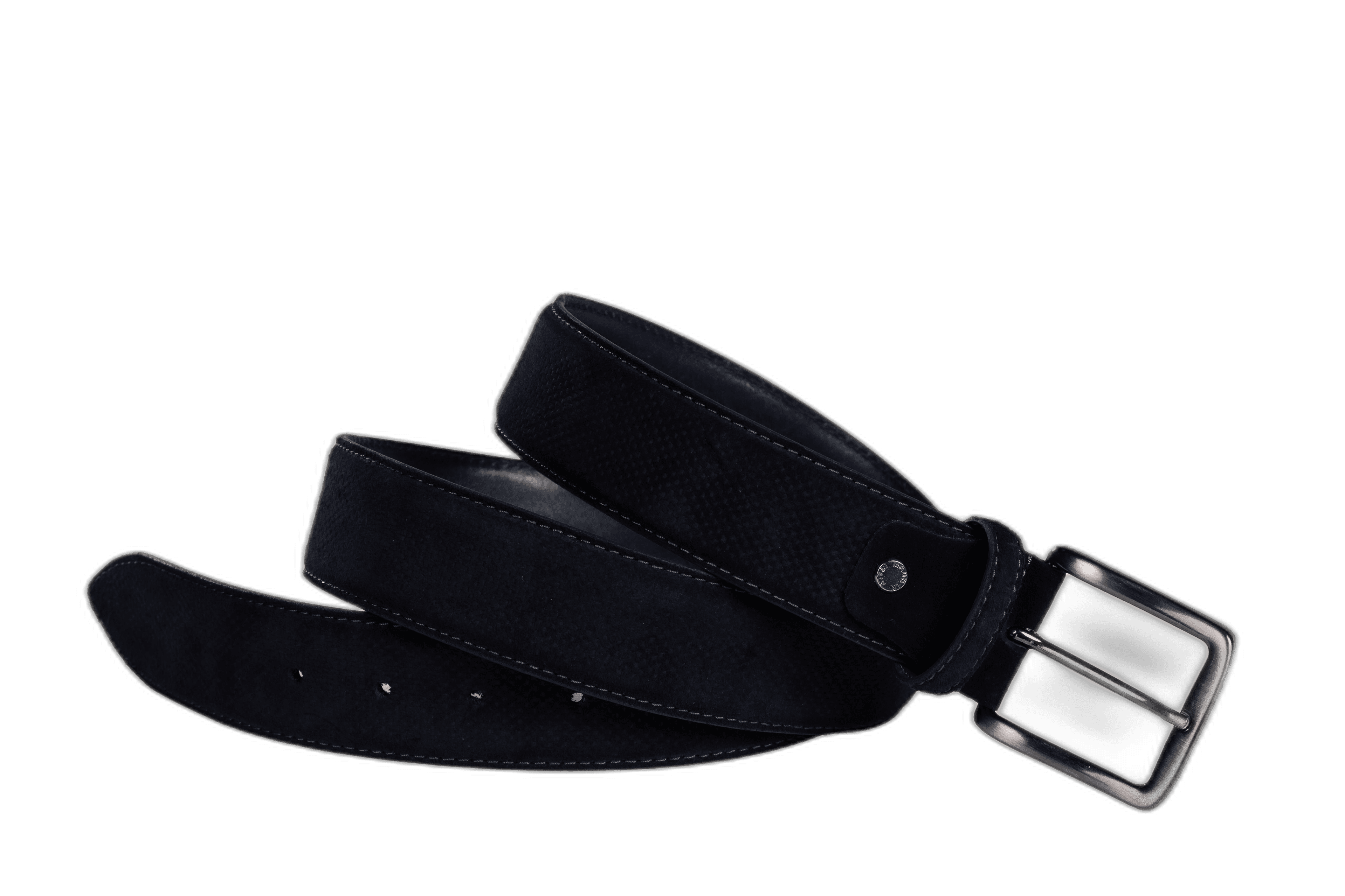 Officine Napoli Dark Blue Suede Belt