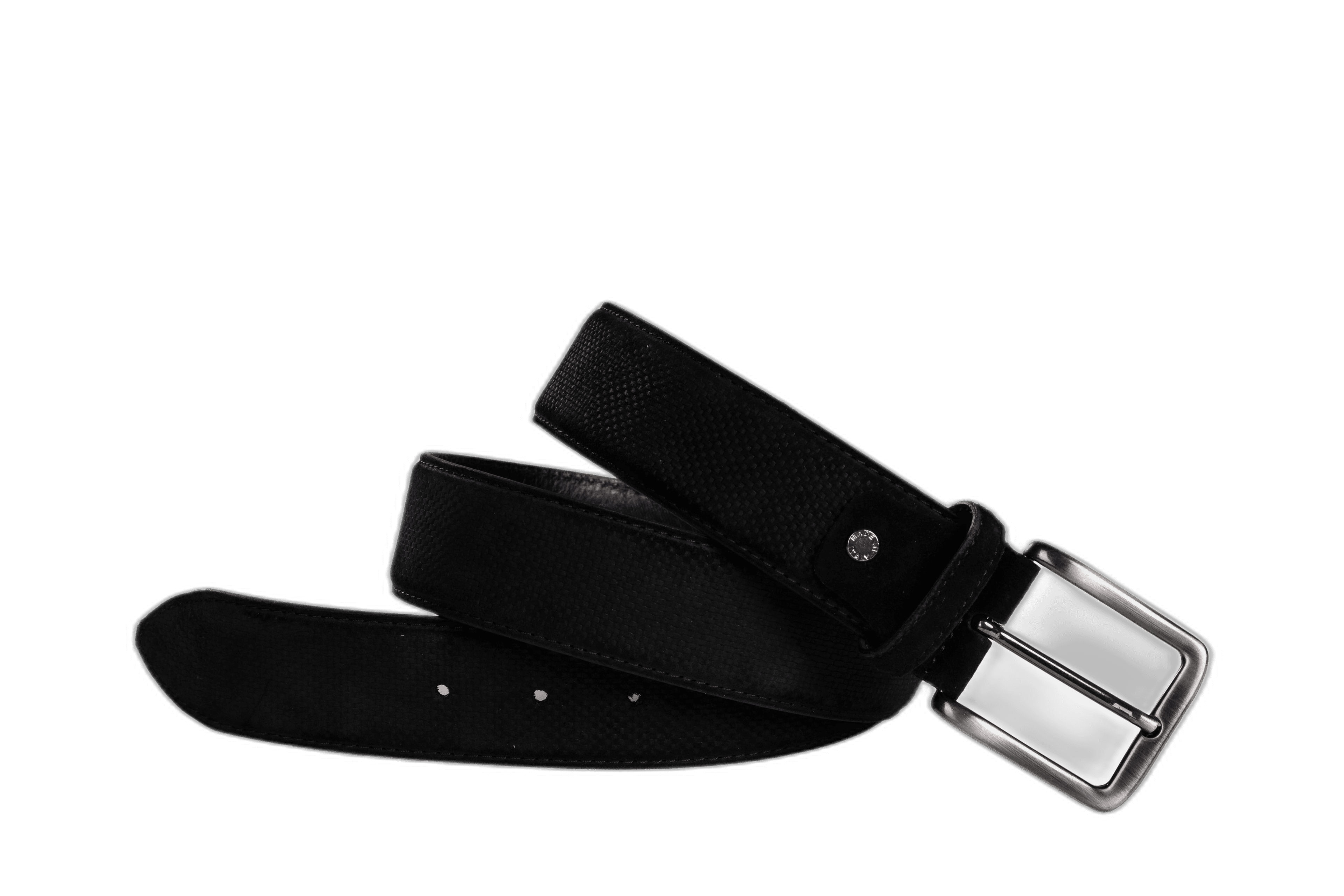 Officine Napoli Black Suede Belt