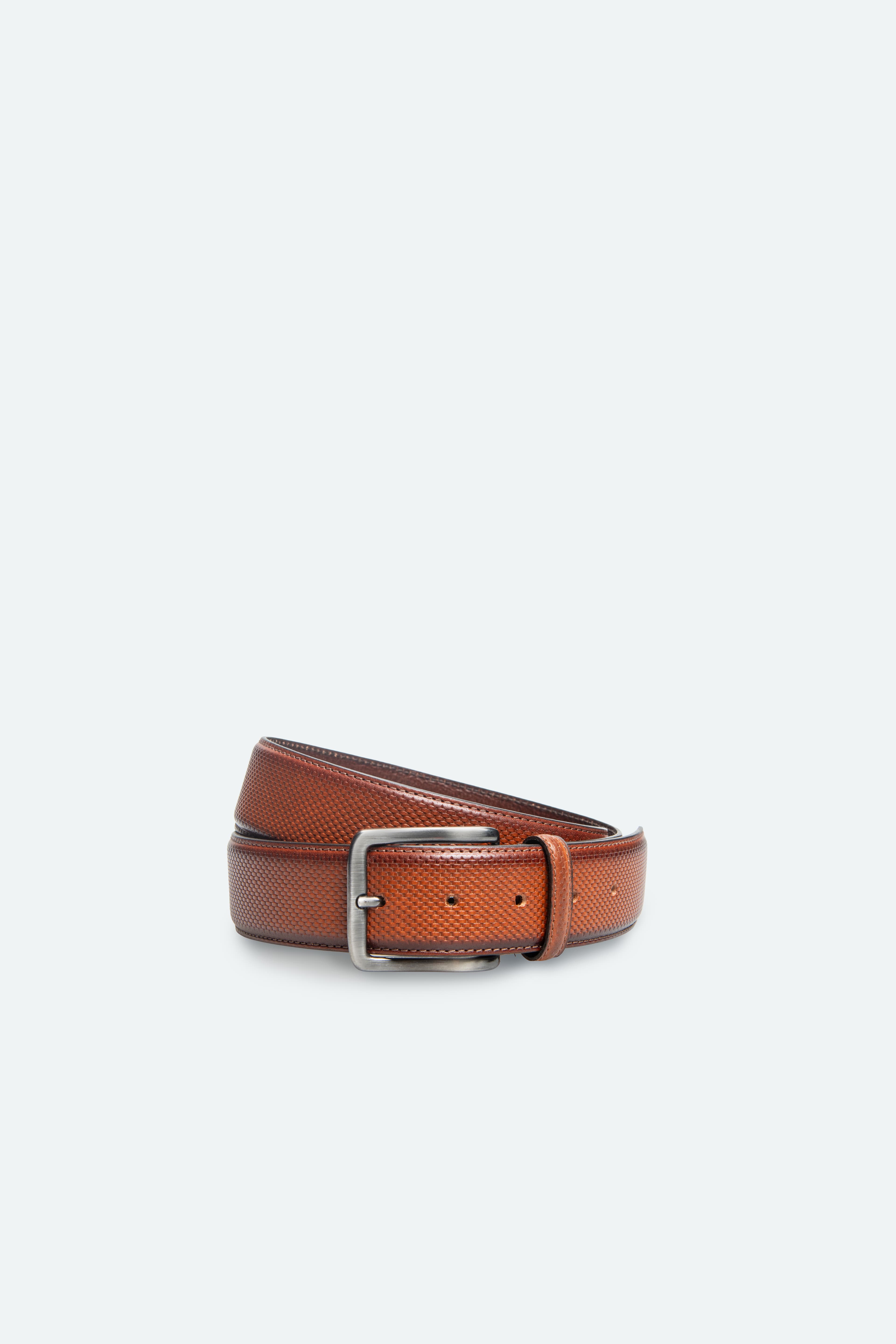 Officine Napoli Cognac Bedrukt Lederen Riem