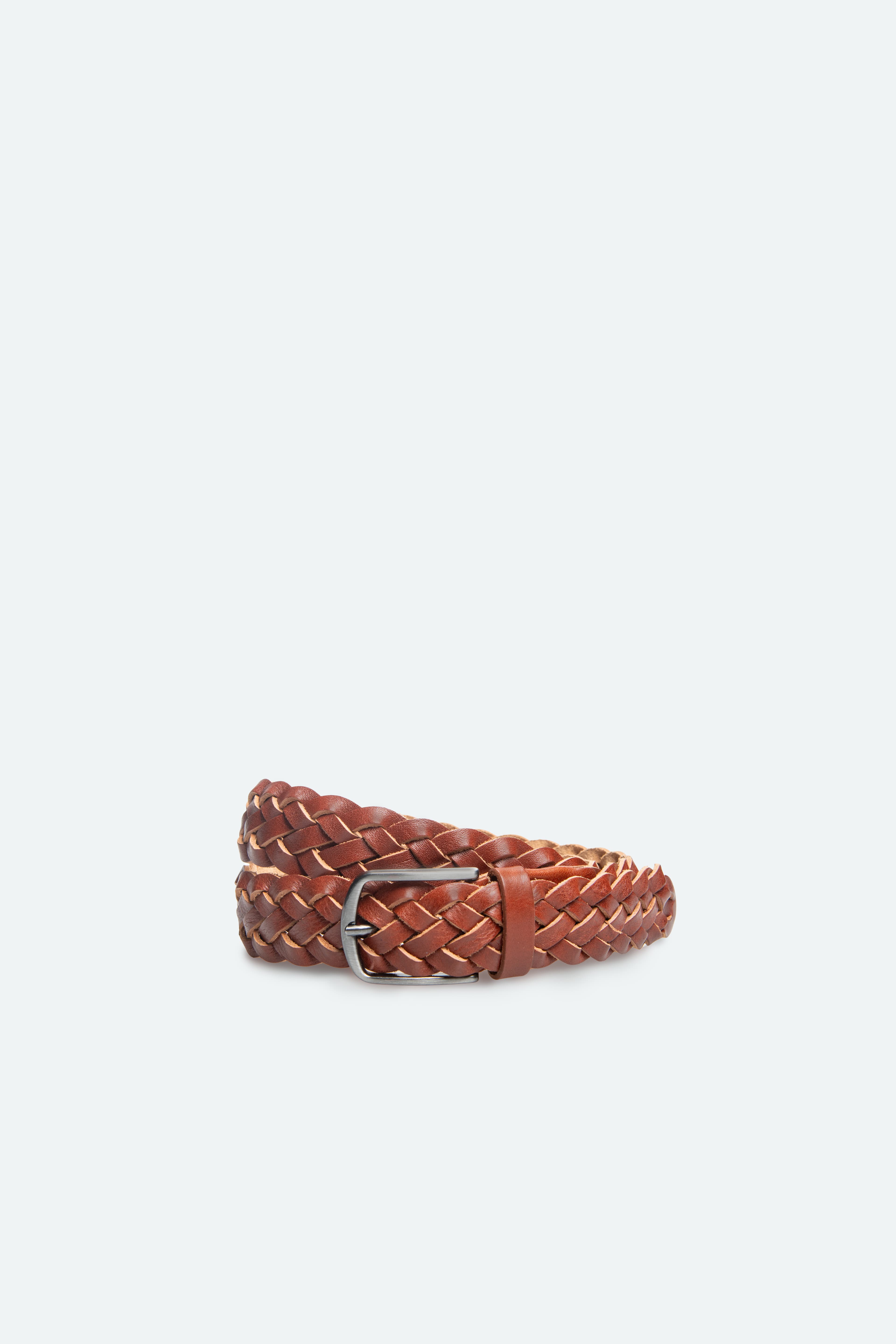 Officine Napoli Brandy Gevlochten Lederen Riem